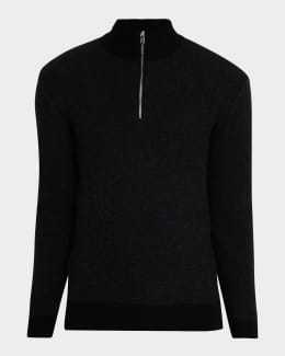 Prada Men's Ribbed Zip Sweater | Neiman Marcus