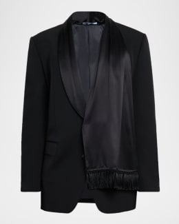 Burberry Men's Velvet Silk-Trim Tuxedo Jacket | Neiman Marcus
