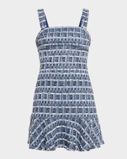 【Alice+Olivia】MILA アイレット刺繍 ツイストフロント ドレス Alice + Olivia Mila Eyelet Deep V Twist-Front Mini Dress