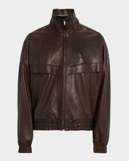 Dsquared2 Men's Logo-Embroidered Wool-Blend Coach Jacket | Neiman