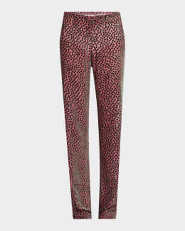 Dries Van Noten Straight-Leg Slouchy Jacquard Pants | Neiman Marcus