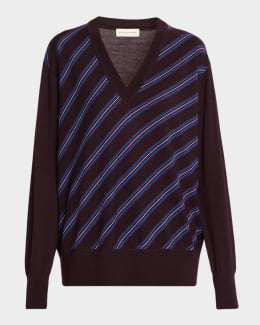 Dries Van Noten Texas Mock-Neck Alpaca Sweater | Neiman Marcus