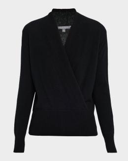 Sweat à Capuche Zippé Neiman Marcus - Cachemire Métallisé Rayé - Taille S - Gris Charbon - Luxe Neuf