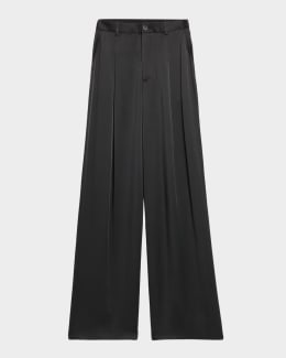 Giorgio Armani Silk Wide-Leg Trousers | Neiman Marcus
