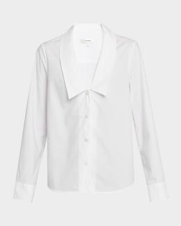 Callas Milano Savile Pleated Button-Down Shirt | Neiman Marcus