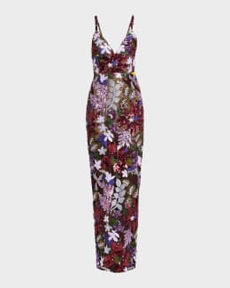 Bronx Banco Mademoiselle Beaded Feather-Trim Mini Dress | Neiman Marcus