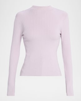 FRAME The Lurex Mock-Neck Top | Neiman Marcus