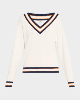 Marc Jacobs Joy Striped Crewneck Sweater | Neiman Marcus
