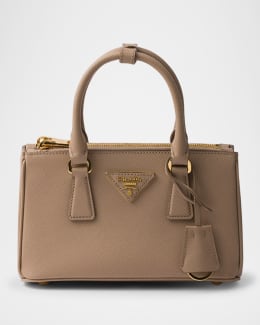 Prada Soft Grain Leather Top-Handle Bag | Neiman Marcus