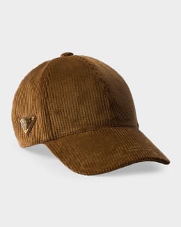 Prada Cotton Drawstring-Tie Baseball Cap | Neiman Marcus