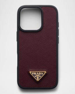 PRADA サフィアーノ iphone16pro ケース Prada iPhone 16 Pro Saffiano Leather Case with Shoulder Strap