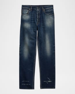 Prada Men's Low-Rise Light Denim Jeans | Neiman Marcus