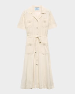 knee length dresses for ladies Modern "Prada" Organic Denim Mini Dress