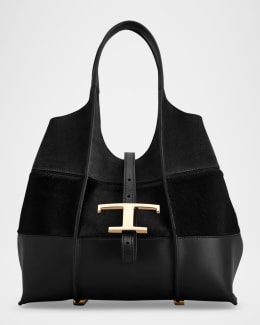 Tod's Shopping Suede Tote Bag | Neiman Marcus