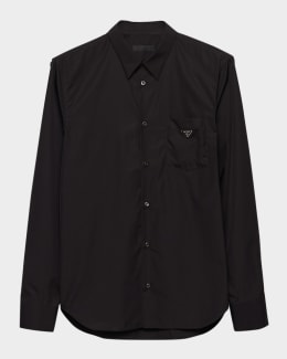 Prada Men's Re-Nylon Button-Front Shirt | Neiman Marcus