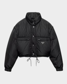Prada Quilted Lightweight Re-Nylon Crop Blouson Jacket | Neiman Marcus