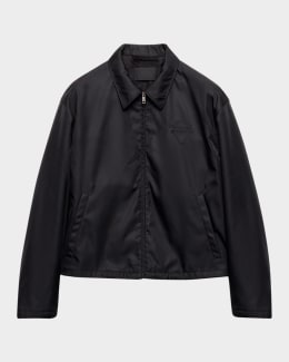 PRADA Nylon × Leather ジップアップブルゾン size M PRADA Nylon × Leather ジップアップブルゾン size M