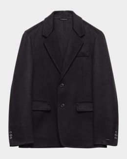 ジャケット PRADA SINGLE-BREASTED WOOL AND MOHAIR JACKET Prada Single-breasted Wool And Mohair Jacket In Blue | ModeSens