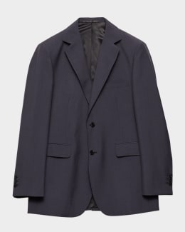 Prada Men's Single-Breasted Wool-Cashmere Coat | Neiman Marcus