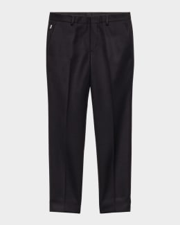 Prada Men's Vintage-Treated Twill Relaxed Fit Five-Pocket Pants