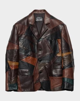 FRAME Men's Leather Full-Zip Bomber Jacket | Neiman Marcus