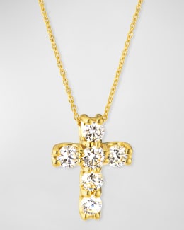 18K Real Gold Plated Diamond Cross Necklace – Cutethingscommin
