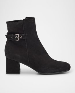 La Canadienne Dory Shearling-Lined Waterproof Suede Ankle Boots