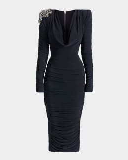 The Vendetta Floral Mesh Midi Dress | Neiman Marcus