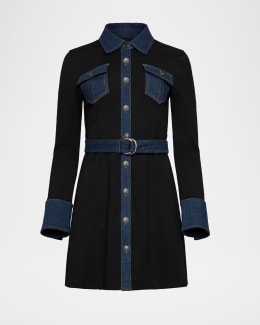 Regan Sleeveless Pleated-Skirt Blazer Mini Dress | Neiman Marcus