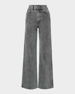 Veronica Beard Crosbie High-Rise Wide-Leg Corduroy Jeans | Neiman