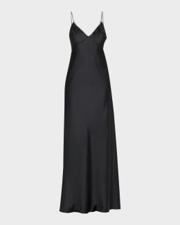 Camilla The Sapphire Serpent Bias-Cut Maxi Slip Dress | Neiman Marcus