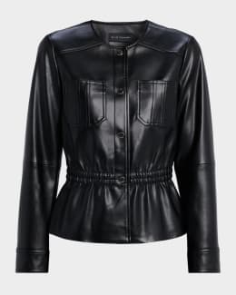 ALICE + OLIVIA Emerson Vegan Leather Jacket | Neiman Marcus