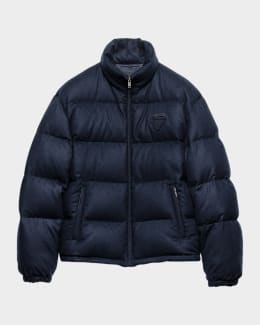Prada Men's Corduroy Puffer Jacket | Neiman Marcus
