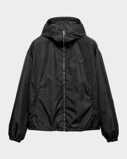 【関税＆送料込】PRADA Re-Nylon アノラック ブルゾンジャケット Prada Men's Re-Nylon Anorak Jacket | Neiman Marcus
