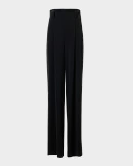 Akris punto Marlon Cropped Pants in Signature Laser-Cut Crepe