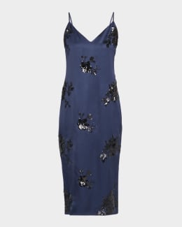 Sea Vesna Embroidered Slip Dress | Neiman Marcus