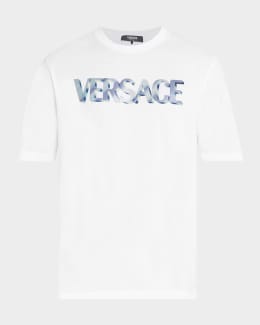 Versace Men's Logo V-Neck T-Shirt | Neiman Marcus
