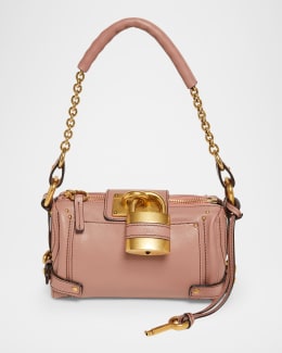 Chloe Marcie Small Double Carry Satchel Bag in Shiny Calfskin