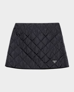 プラダスカート Prada Pleated Stretch Drill Mini Skirt | Neiman Marcus