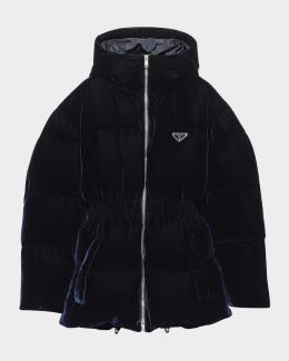 Prada Re-Nylon Hooded Down Jacket | Neiman Marcus