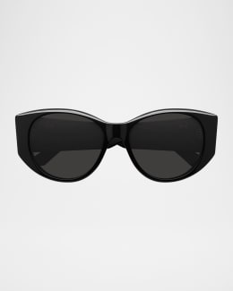 Balenciaga Wavy Plastic Rectangle Sunglasses | Neiman Marcus