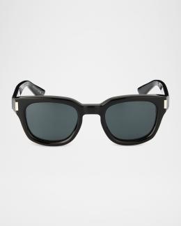 Saint Laurent Men's SL 83-001 Acetate Rectangle Sunglasses