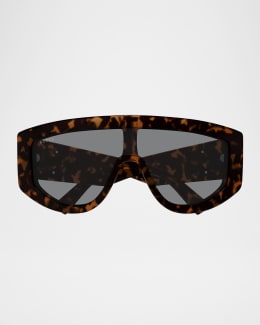 Saint Laurent 57mm Acetate Semi-Shield Sunglasses | Neiman Marcus