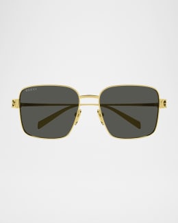 Gucci Rectangle Acetate Sunglasses | Neiman Marcus