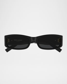 生産終了 SAINT LAURENT SL131F COMBI 001 スクエア Saint Laurent YSL Acetate Flat-Top Rectangle Sunglasses | Neiman