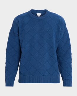 Bottega Veneta Men's Compact Wool Double V-Neck Sweater | Neiman