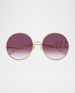 Chloe Chloe Iconic Metal Round Sunglasses | Neiman Marcus display picture 1