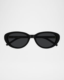 Saint Laurent Sleek Acetate Cat-Eye Sunglasses | Neiman Marcus
