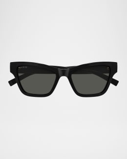 Gucci GG1828S Logo Cat Eye Sunglasses | Neiman Marcus