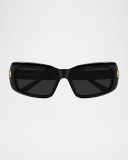Miu Miu MU 11ZSF Acetate Rectangular Sunglasses | Neiman Marcus